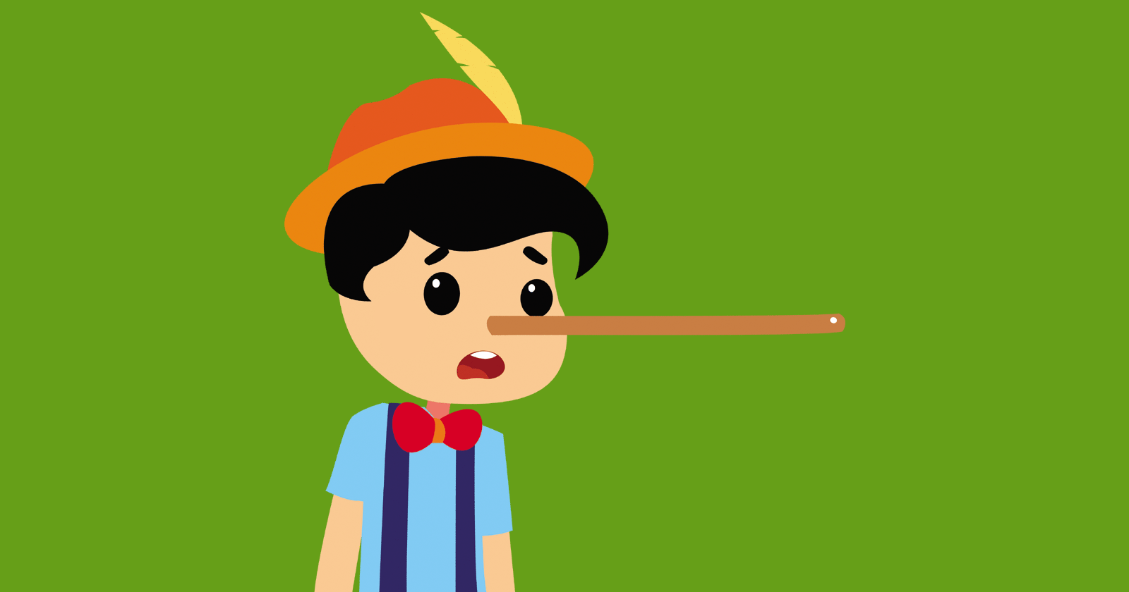 An image of Pinocchio with a long nose