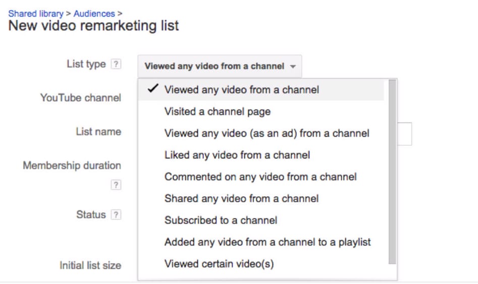 youtube remarketing