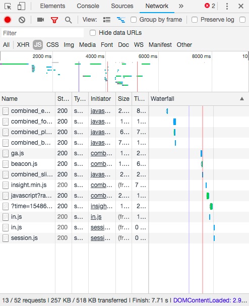 Chrome DevTools Network waterfall screenshot