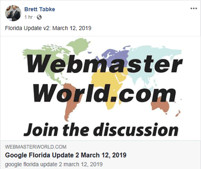Google Update Florida 2: March 2019 Core Update Is a Big One