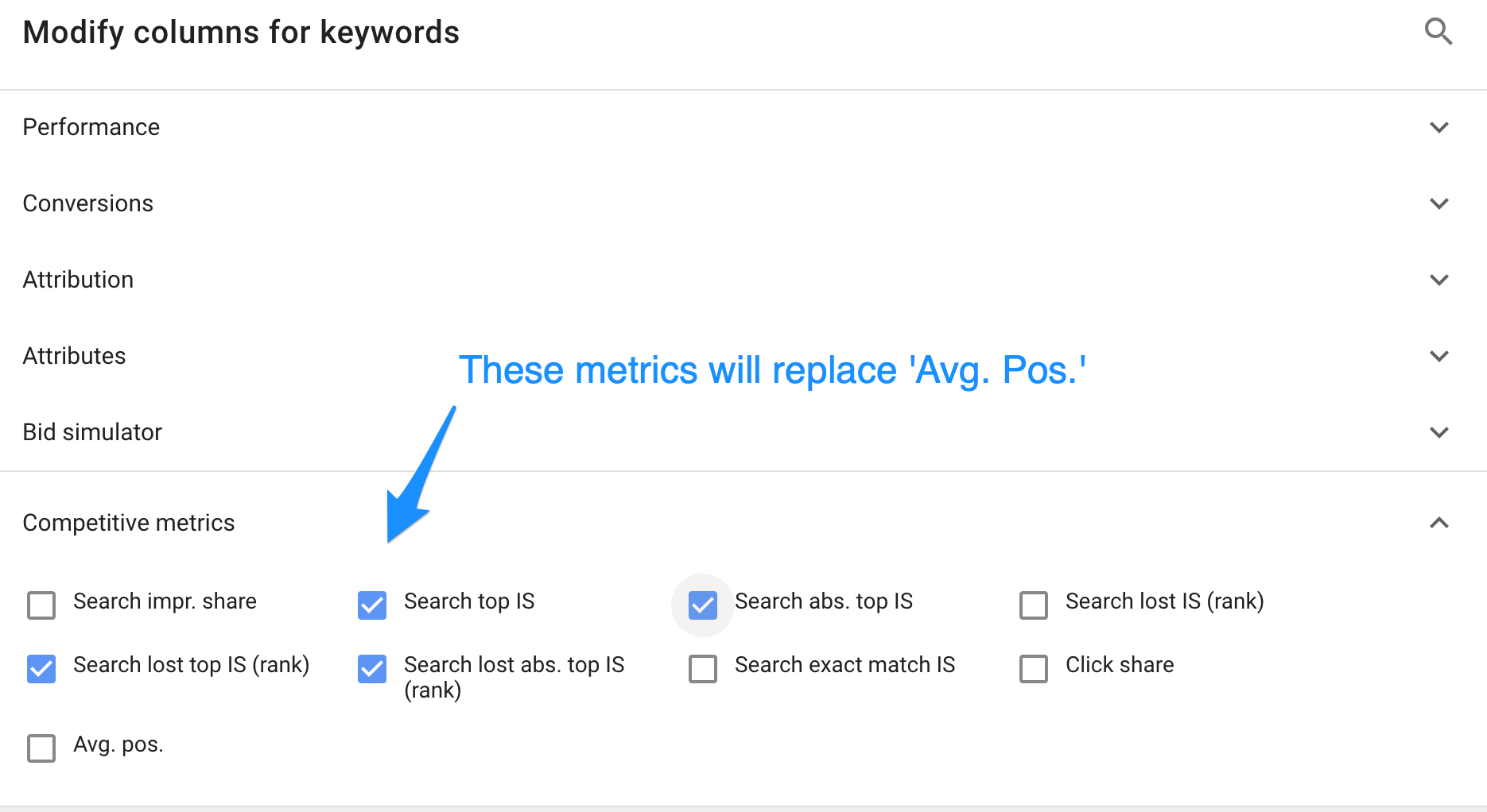 Metrics to Replace Avg. Pos.