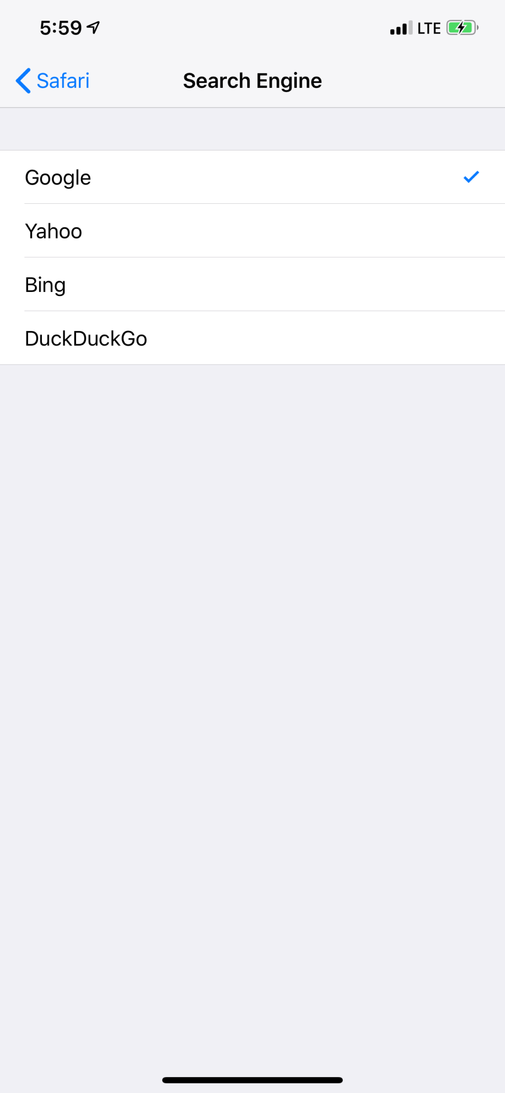 opera browser change default search engine
