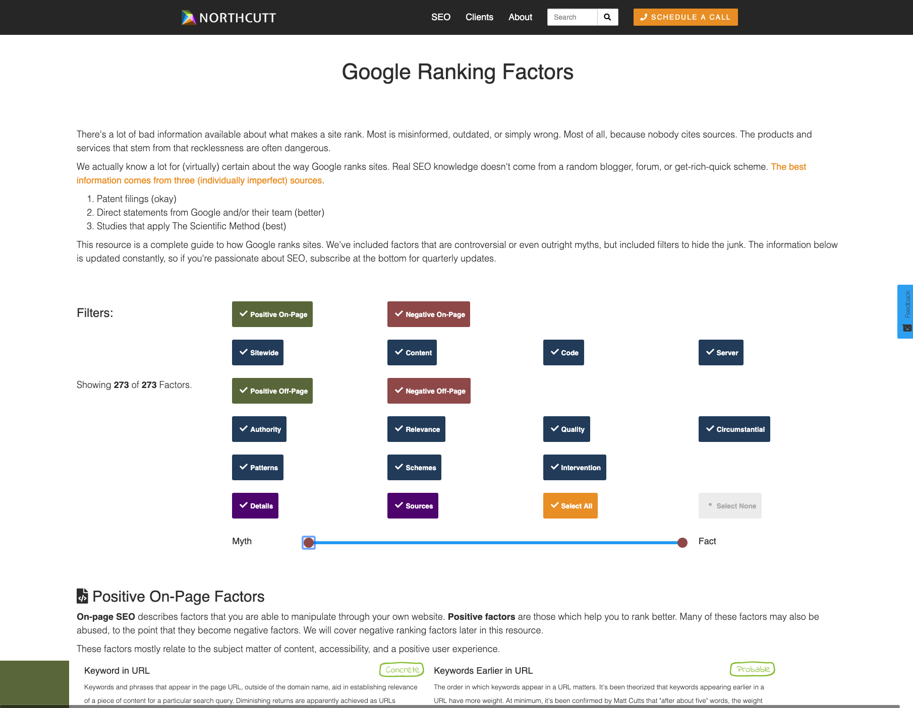 northcutt ranking factors