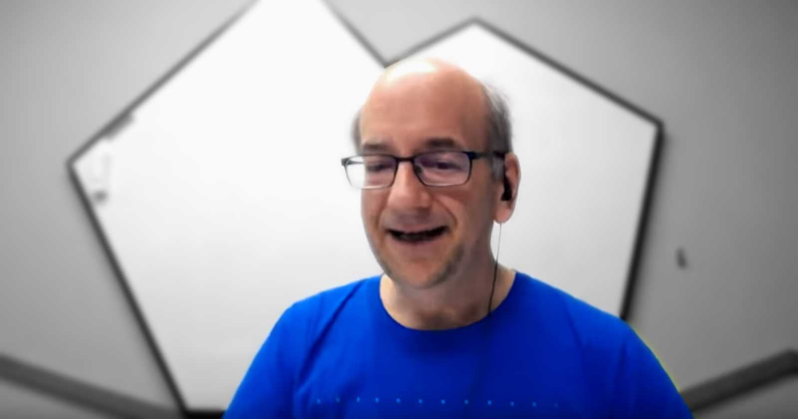 screenshot of google's john mueller, taken from a webmaster hangout youtube video. where he discussed how to rank inner web pages