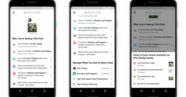 Facebook’s “Why Am I Seeing This Post?” Explains How its News Feed Algorithm Works