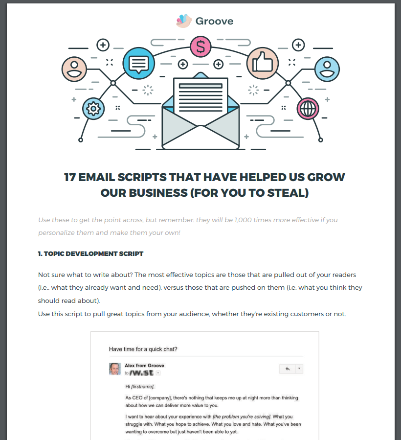 email scripts to grow business