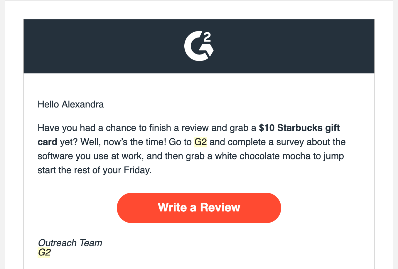 G2 Crowd Email Outreach