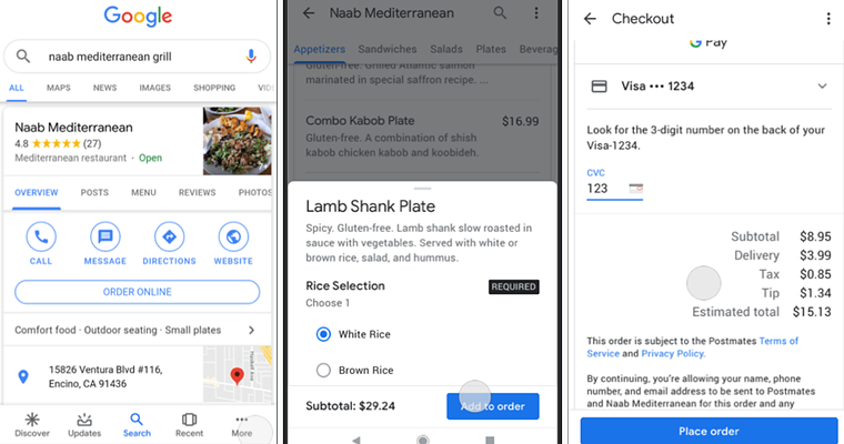 Google Adds Ability to Order Food Directly From Search Results