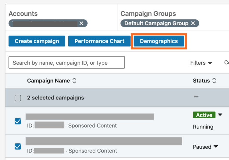 LinkedIn Ads Demographic Information