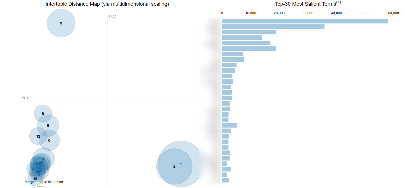 Example of bad topic modelling