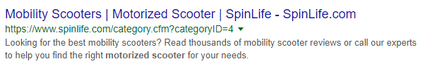 Breadcrumbs in SERPs - Example 2