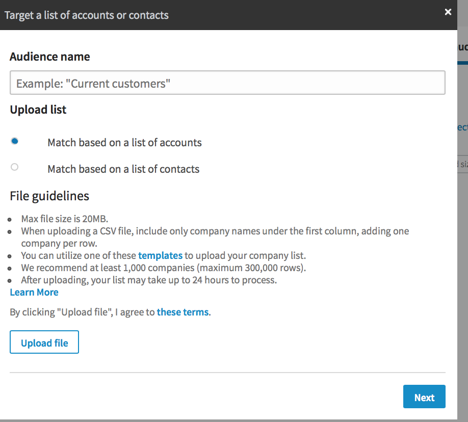 LinkedIn Matched Audiences