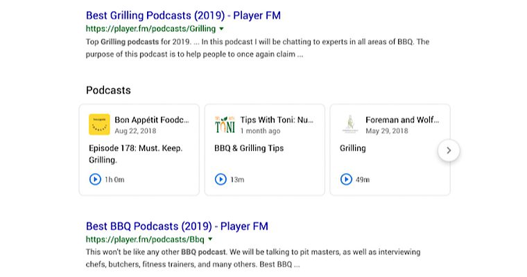 Google Makes Podcasts Playable in Search Results