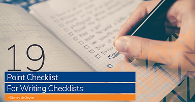 The Complete 19-Point Checklist for Writing Checklists