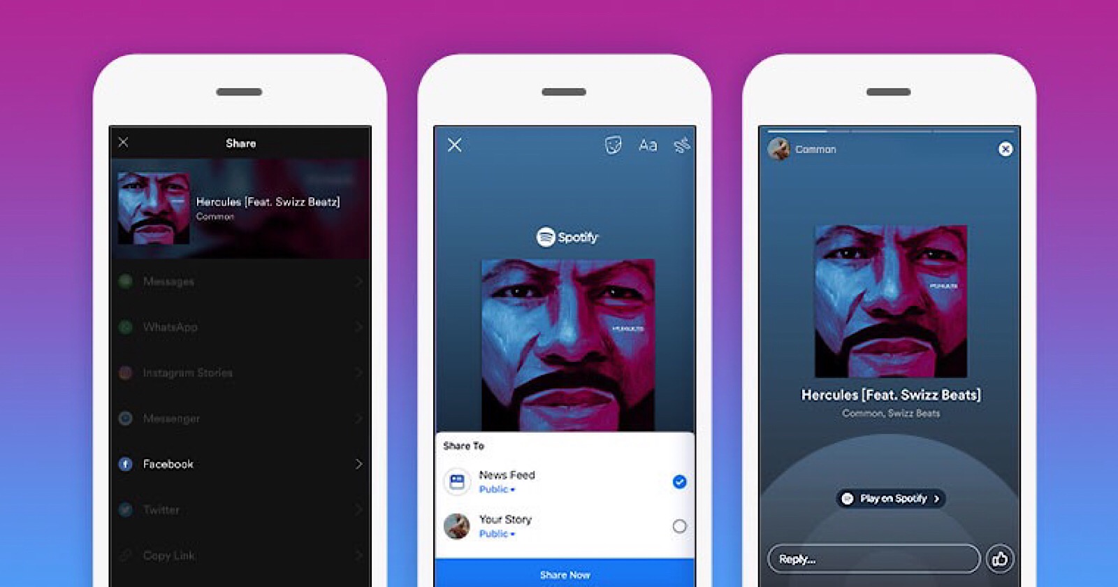 Facebook Lets Users Share Music from Spotify to Stories