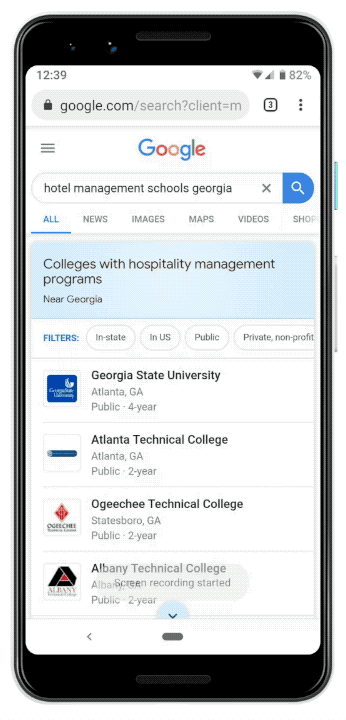 Google Expands Its College Search Features