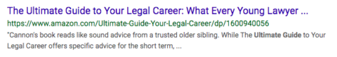 Screenshot of "Ultimate Guide to Your Legal Career"