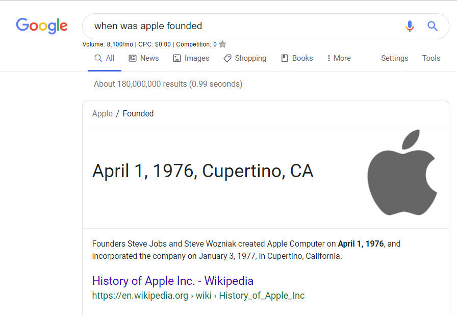 When was Apple Founded