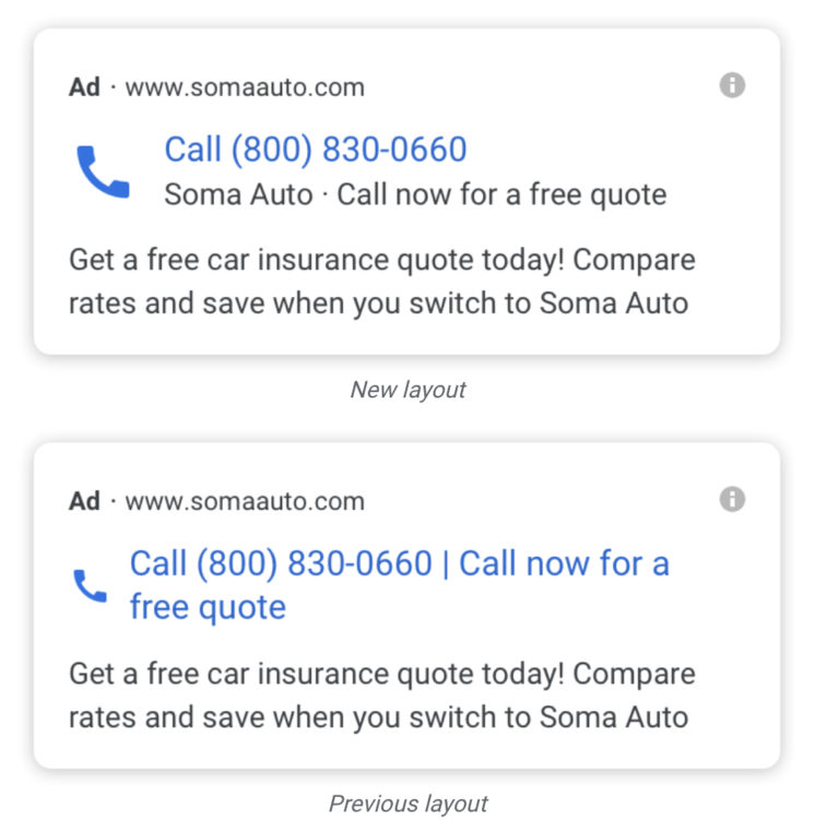 Google Ads Changes the Design of Call-Only Ads