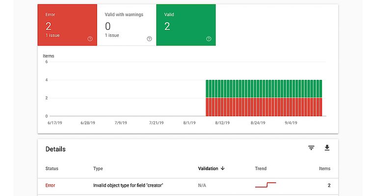 Google Search Console Adds a New Type of Structured Data Report