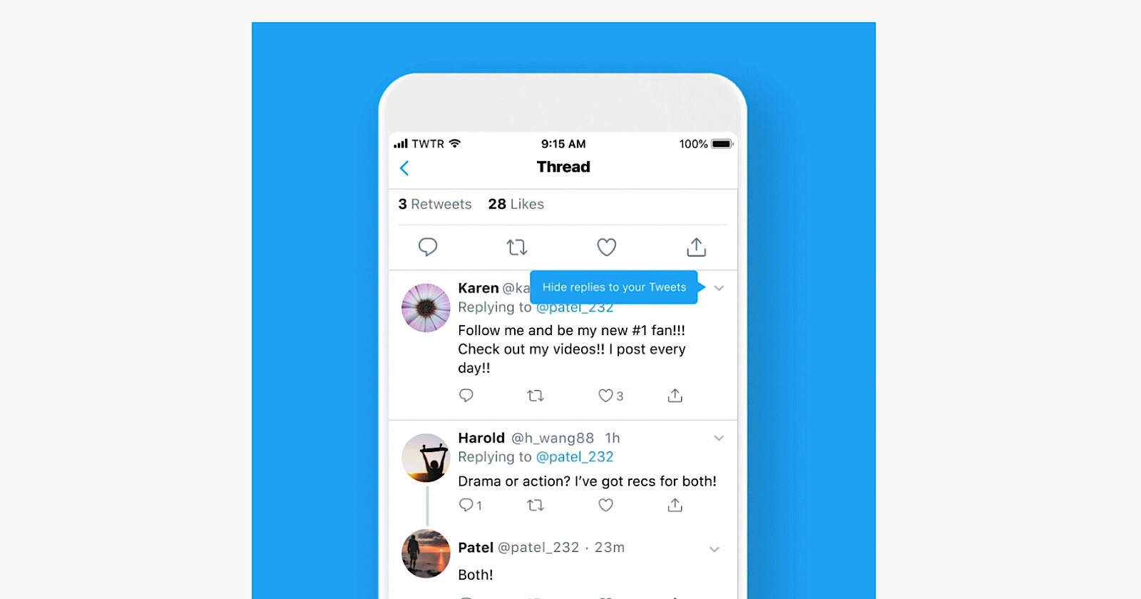 Twitter Officially Rolls Out ‘Hide Replies’ Feature in the US