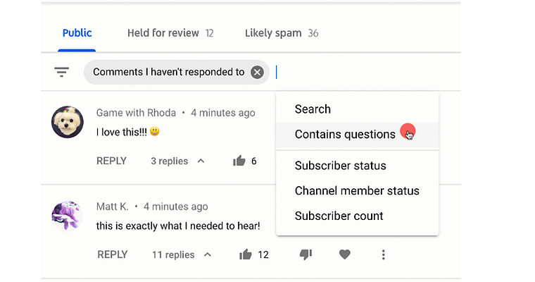 YouTube Makes it Easy for Creators to Search Through and Filter Comments