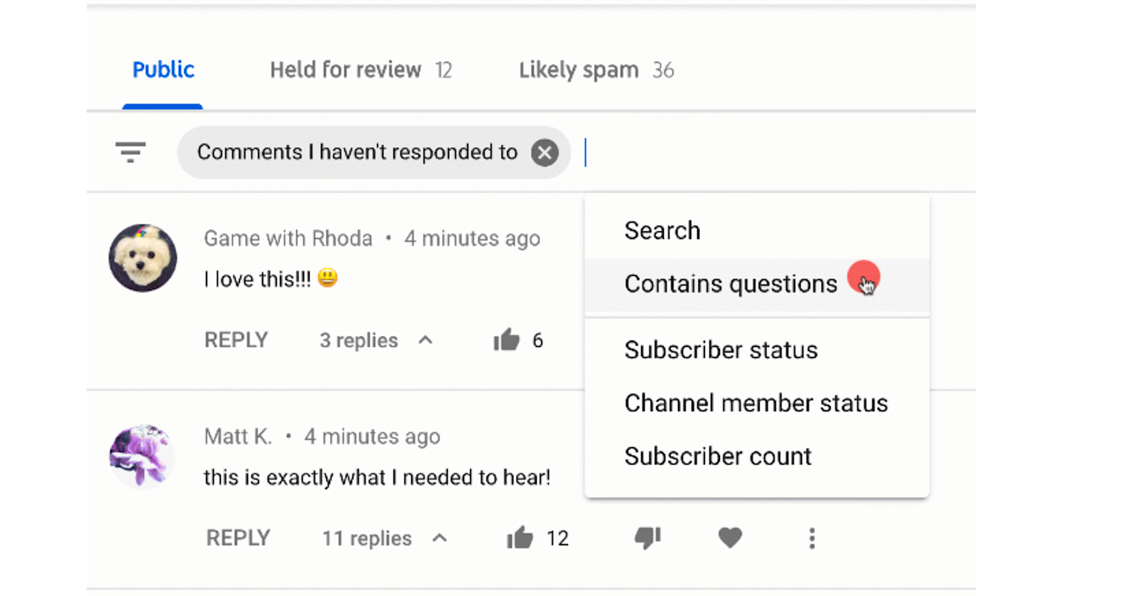 YouTube Makes it Easy for Creators to Search Through and Filter Comments