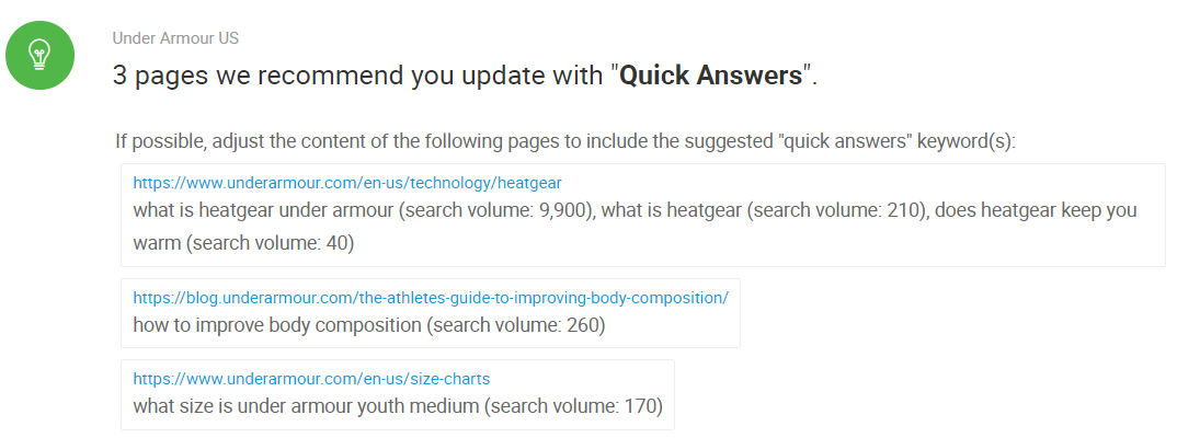 BrightEdge SEO Tool Quick Answers