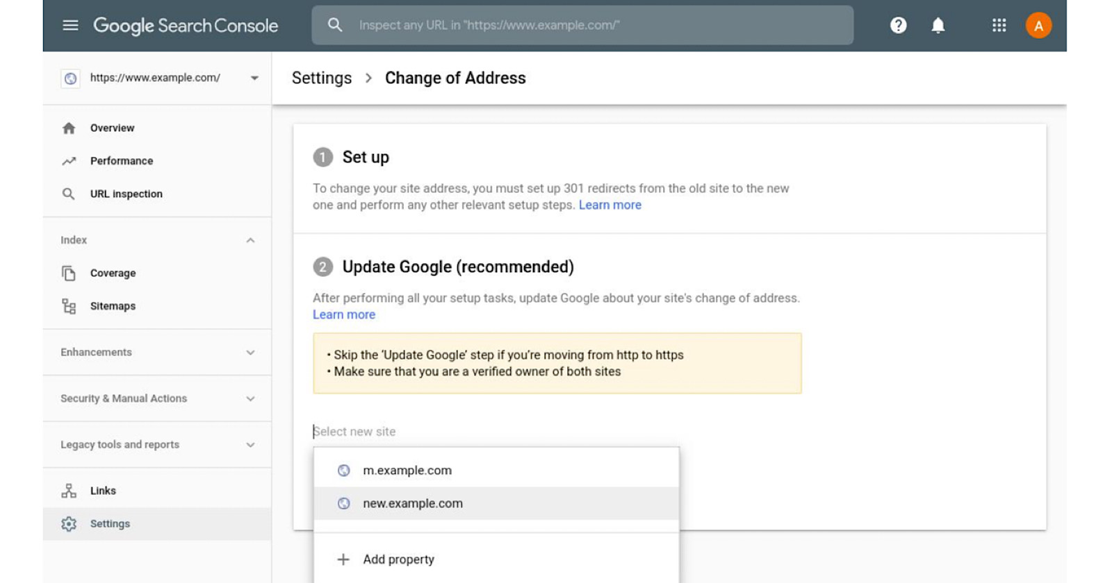 Google Brings ‘Change of Address’ Tool to New Version of Search Console