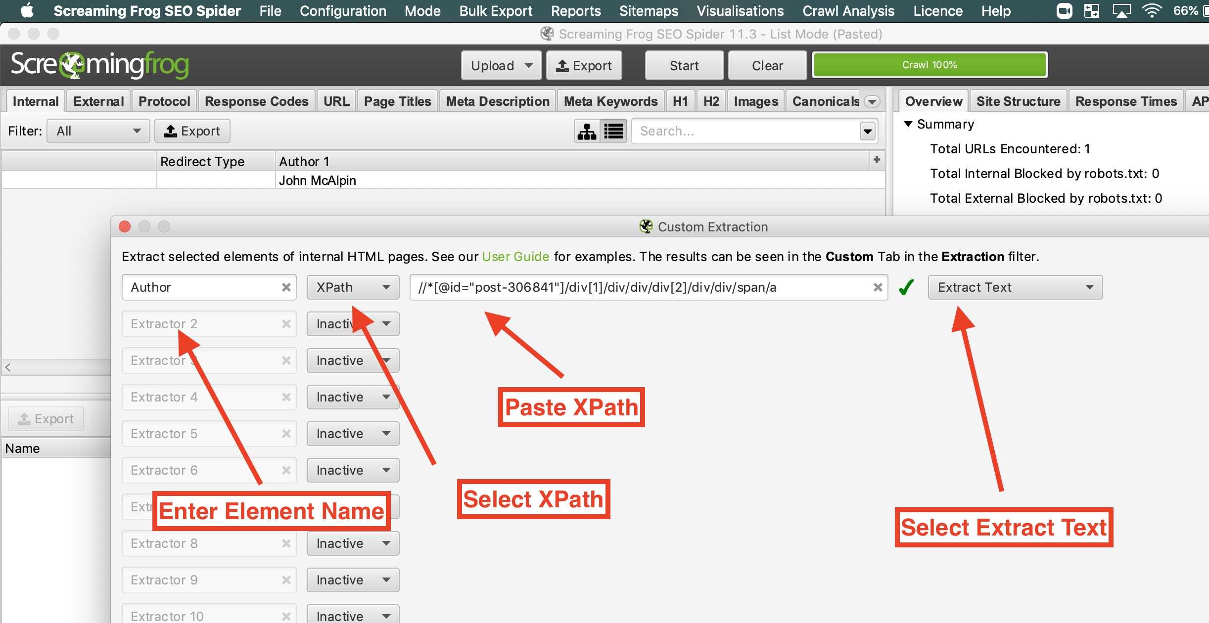 4 configure xpath extraction