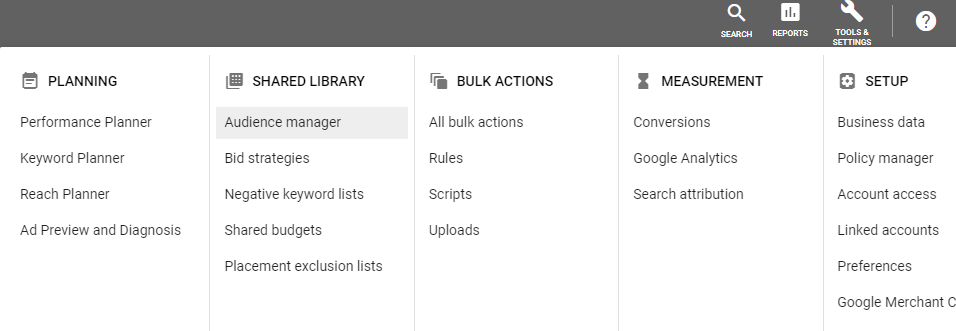 How to create an audience list - step 1