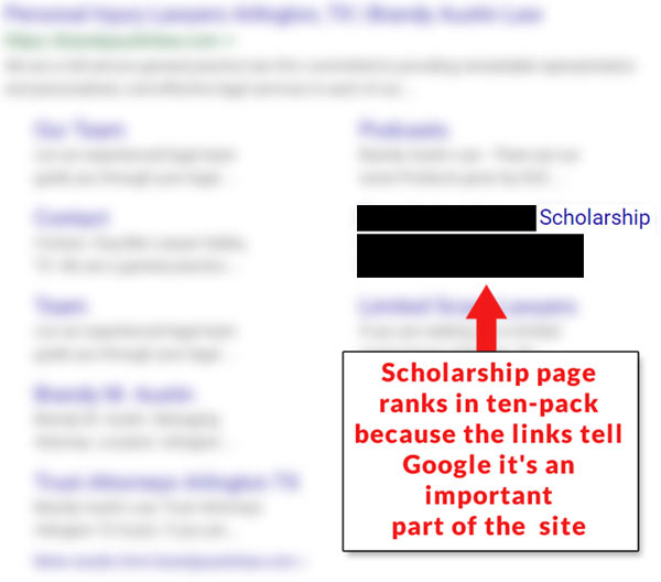 scholarship link building not working