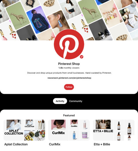 Pinterest Launches a New Home Dedicated to Small Business Shopping