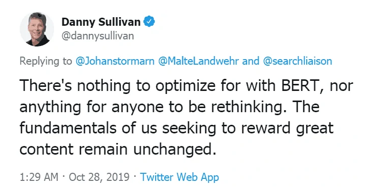 Danny Sullivan Tweet