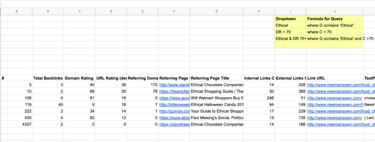 query table exp