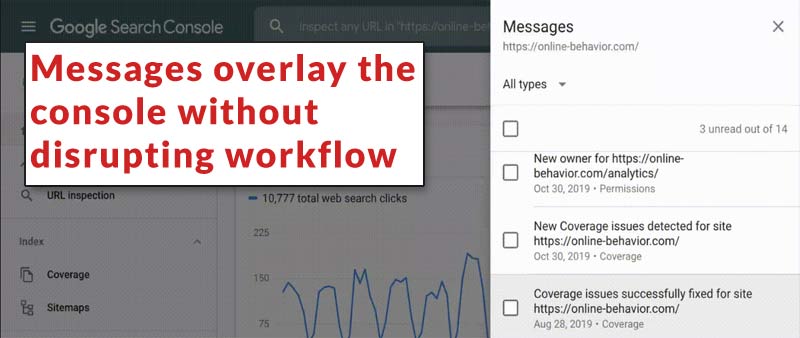 Google Search Console Messages