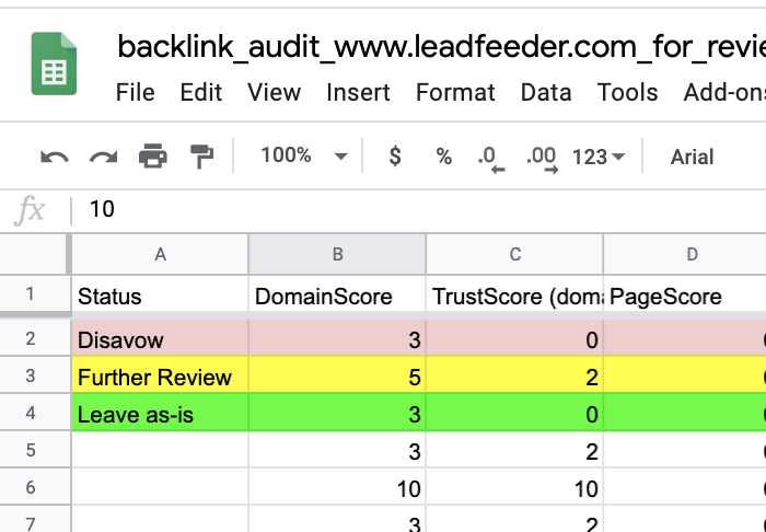 unnatural links sort status