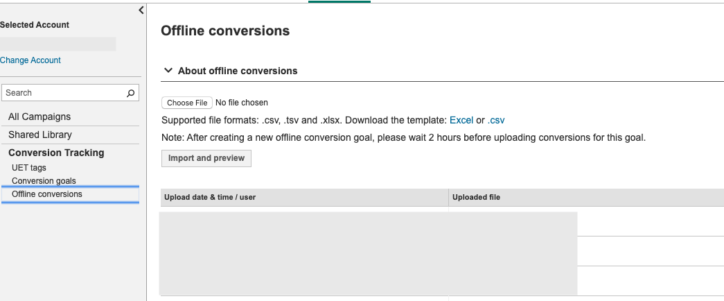 Upload Offline Conversions
