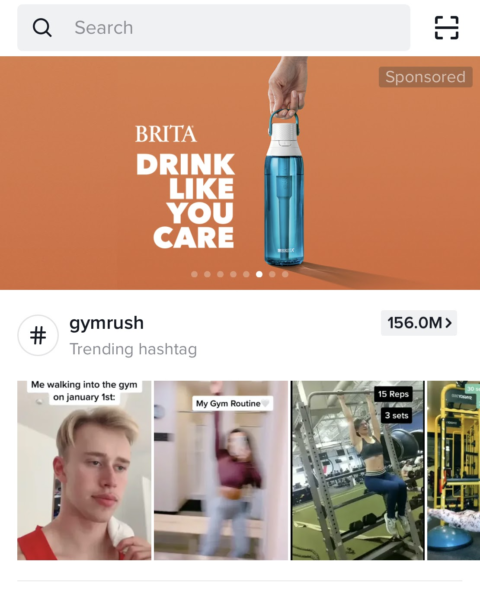 Screenshot of ad on TikTok's explore page