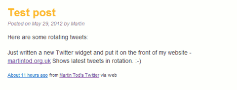 Rotating Tweets Plugin