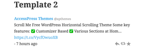 AccessPress Twitter Feed Template 2