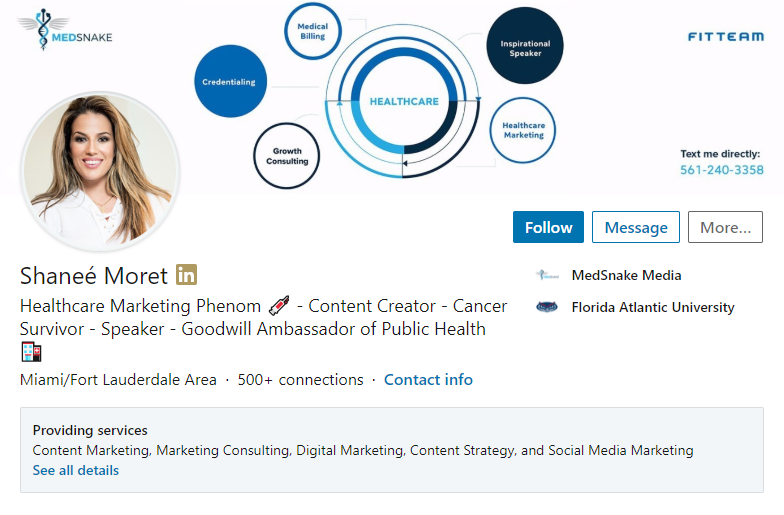 shanee moret linkedin profile