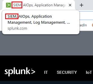 Splunk SIEM title tag