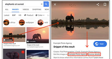 Google to Highlight Image Licensing Information in Image Search Results