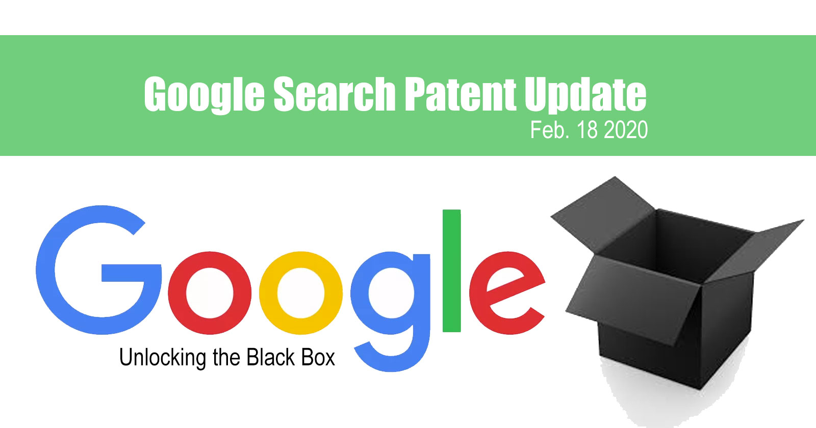 Google Search Patent Update – February 18, 2020