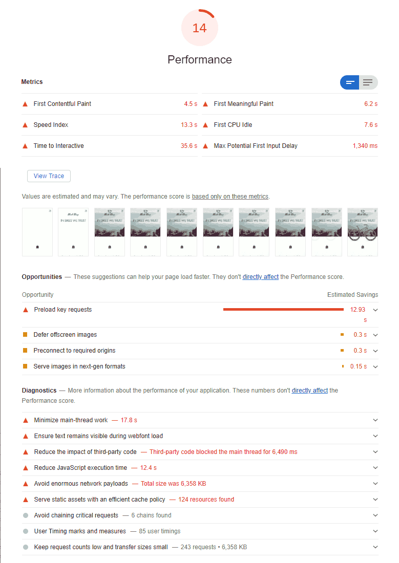 Wix performance