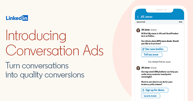 LinkedIn Introduces Conversation Ads: A New Message-Based Ad Format
