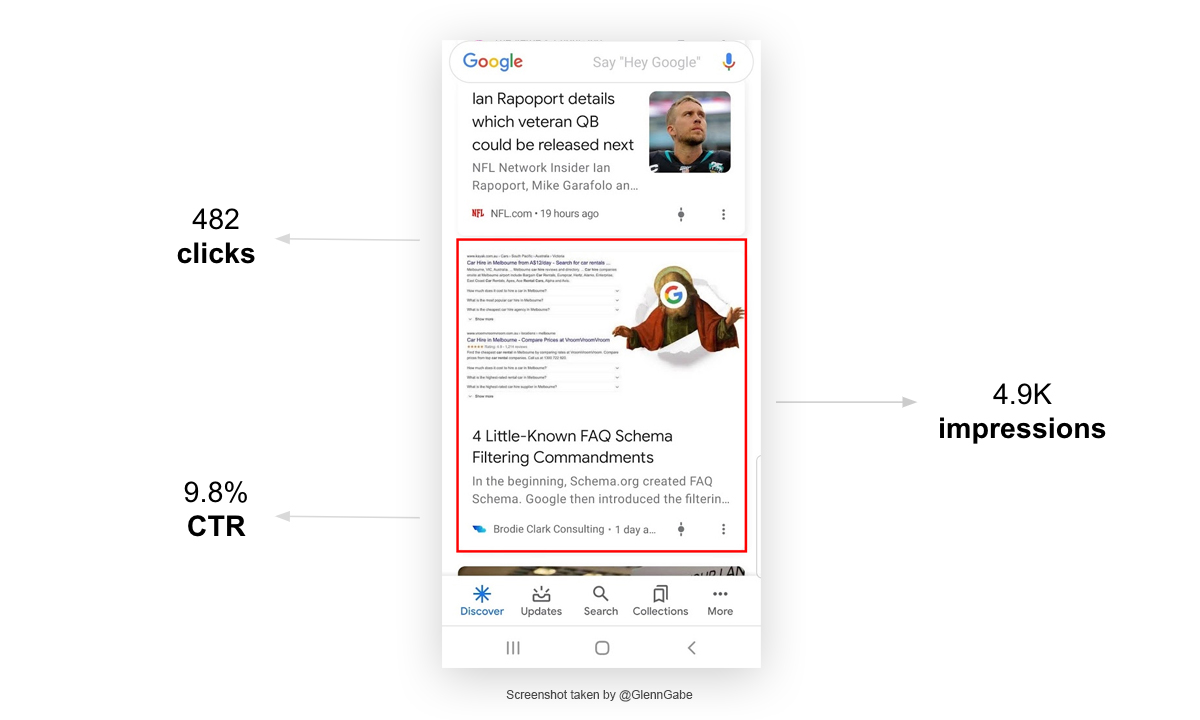 Google Discover Appearance with GSC Data