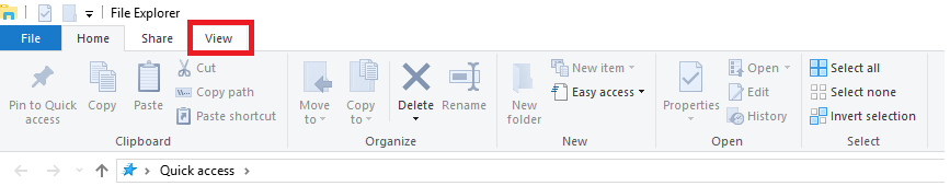 file explorer - view