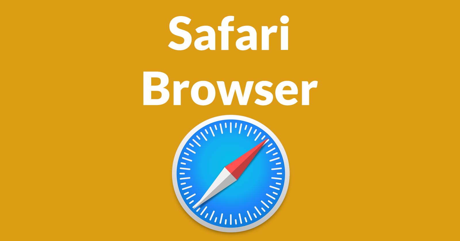 Image of Safari browser logo and the words, safari browser